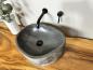 Preview: Naturstein Waschbecken Aufsatzwaschbecken Flussstein 45x36 cm