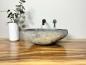 Preview: Naturstein Waschbecken Aufsatzwaschbecken Flussstein 48x36 cm