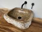 Preview: Marmor Onyx Naturstein Waschbecken Aufsatzwaschbecken 44x42 cm