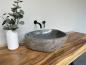 Preview: Naturstein Waschbecken Aufsatzwaschbecken Flussstein 50x45
