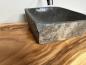 Preview: Naturstein Waschbecken Aufsatzwaschbecken Flussstein 48x42 cm