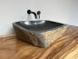 Preview: Naturstein Waschbecken Aufsatzwaschbecken Flussstein 48x42 cm