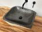 Preview: Naturstein Waschbecken Aufsatzwaschbecken Flussstein 48x42 cm