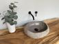 Preview: Naturstein Waschbecken Aufsatzwaschbecken Flussstein 48x37 cm