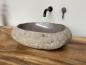 Preview: Naturstein Waschbecken Aufsatzwaschbecken Flussstein 48x37 cm