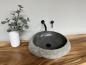 Preview: Naturstein Waschbecken Aufsatzwaschbecken Flussstein 52x48 cm