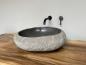 Preview: Naturstein Waschbecken Aufsatzwaschbecken Flussstein 52x48 cm