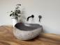 Preview: Naturstein Waschbecken Aufsatzwaschbecken Flussstein 47x39 cm