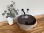 Preview: Naturstein Waschbecken Aufsatzwaschbecken Flussstein 44x38 cm