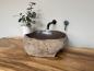 Preview: Naturstein Waschbecken Aufsatzwaschbecken Flussstein 44x38 cm