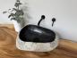 Preview: Naturstein Waschbecken Aufsatzwaschbecken Flussstein 51x38 cm