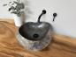 Preview: Naturstein Waschbecken Aufsatzwaschbecken Flussstein 46x42 cm