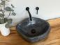 Preview: Naturstein Waschbecken Aufsatzwaschbecken Flussstein 45x37 cm