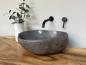 Preview: Naturstein Waschbecken Aufsatzwaschbecken Flussstein 45x40 cm