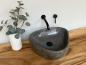 Preview: Naturstein Waschbecken Aufsatzwaschbecken Flussstein 41x38 cm
