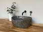 Preview: Naturstein Waschbecken Aufsatzwaschbecken Flussstein 41x38 cm