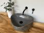Preview: Naturstein Waschbecken Aufsatzwaschbecken Flussstein 41x38 cm