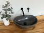 Preview: Naturstein Waschbecken Aufsatzwaschbecken Flussstein 48x32 cm