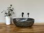 Preview: Naturstein Waschbecken Aufsatzwaschbecken Flussstein 48x32 cm