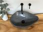Preview: Naturstein Waschbecken Aufsatzwaschbecken Flussstein 50x34 cm