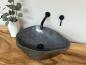 Preview: Naturstein Waschbecken Aufsatzwaschbecken Flussstein 50x34 cm