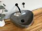 Preview: Naturstein Waschbecken Aufsatzwaschbecken Flussstein 44x38 cm