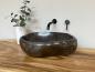 Preview: Naturstein Waschbecken Aufsatzwaschbecken Flussstein 49x41 cm