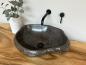 Preview: Naturstein Waschbecken Aufsatzwaschbecken Flussstein 49x41 cm