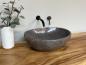 Preview: Naturstein Waschbecken Aufsatzwaschbecken Flussstein 50x37 cm