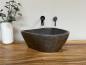 Preview: Naturstein Waschbecken Aufsatzwaschbecken Flussstein 40x37 cm