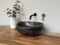 Preview: Naturstein Waschbecken Aufsatzwaschbecken Flussstein 42x38 cm