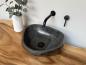 Preview: Naturstein Waschbecken Aufsatzwaschbecken Flussstein 42x38 cm