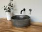Preview: Naturstein Waschbecken Aufsatzwaschbecken Flussstein 41x36 cm