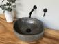 Preview: Naturstein Waschbecken Aufsatzwaschbecken Flussstein 41x36 cm