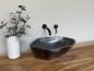 Preview: Naturstein Waschbecken Aufsatzwaschbecken Flussstein 48x37 cm