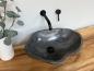 Preview: Naturstein Waschbecken Aufsatzwaschbecken Flussstein 48x37 cm