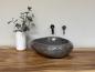 Preview: Naturstein Waschbecken Aufsatzwaschbecken Flussstein 41x39 cm