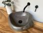 Preview: Naturstein Waschbecken Aufsatzwaschbecken Flussstein 41x39 cm