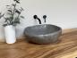 Preview: Naturstein Waschbecken Aufsatzwaschbecken Flussstein 46x36 cm