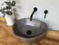 Preview: Naturstein Waschbecken Aufsatzwaschbecken Flussstein 44x37 cm
