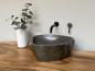 Preview: Naturstein Waschbecken Aufsatzwaschbecken Flussstein 39x35 cm