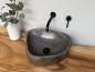 Preview: Naturstein Waschbecken Aufsatzwaschbecken Flussstein 39x35 cm