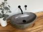 Preview: Naturstein Waschbecken Aufsatzwaschbecken Flussstein 54x33 cm
