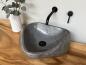 Preview: Naturstein Waschbecken Aufsatzwaschbecken Flussstein 42x41 cm