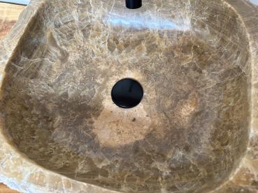 Marmor Onyx Naturstein Waschbecken Aufsatzwaschbecken 44x42 cm