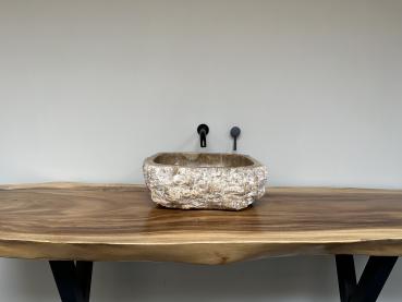 Marmor Onyx Naturstein Waschbecken Aufsatzwaschbecken 44x42 cm