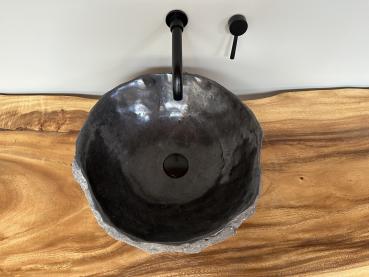 Preview: Marmor Naturstein Waschbecken Aufsatzwaschbecken 48x47 cm