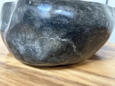 Naturstein Waschbecken Aufsatzwaschbecken Flussstein 43x37 cm