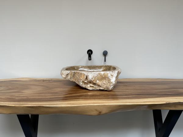 Marmor Onyx Naturstein Waschbecken Aufsatzwaschbecken 46x43 cm