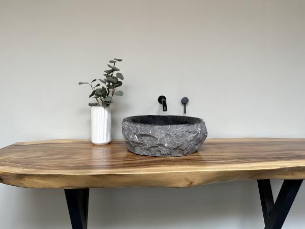 Marmor Naturstein Waschbecken Aufsatzwaschbecken 48x47 cm